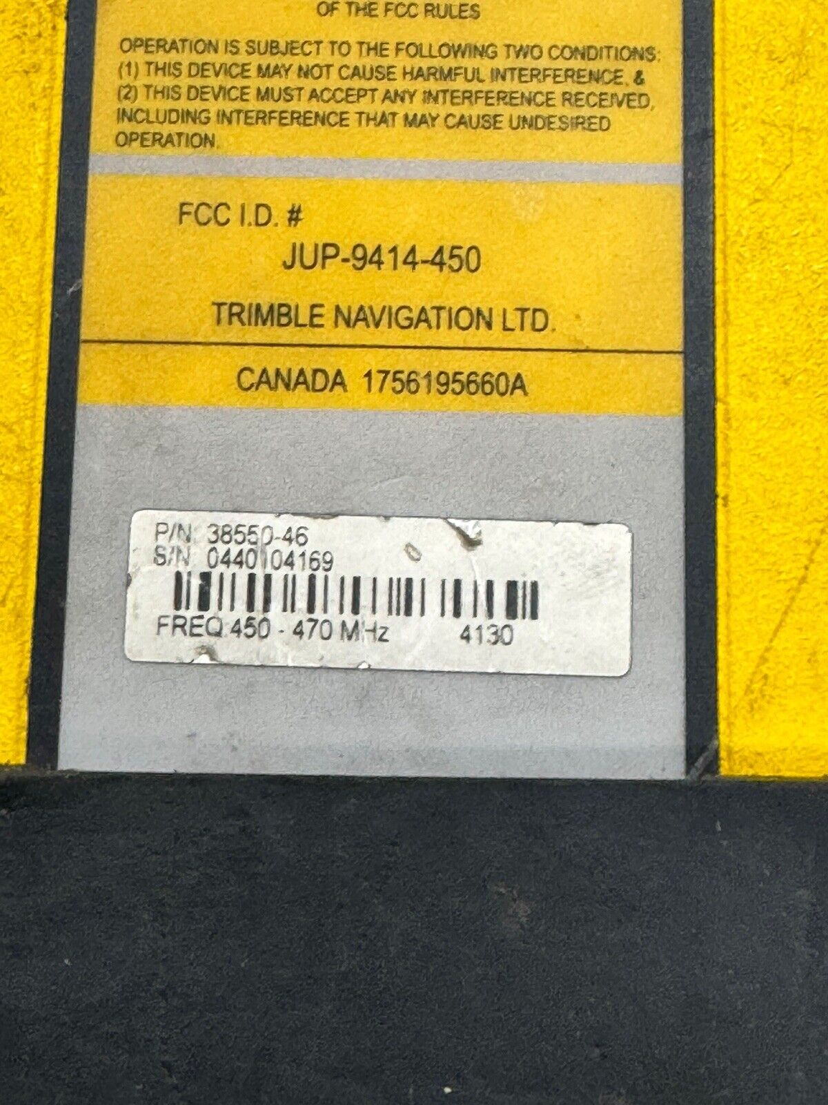 Trimble Trimmark 3 450 - 470MHz UHF Base Radio with Accessories