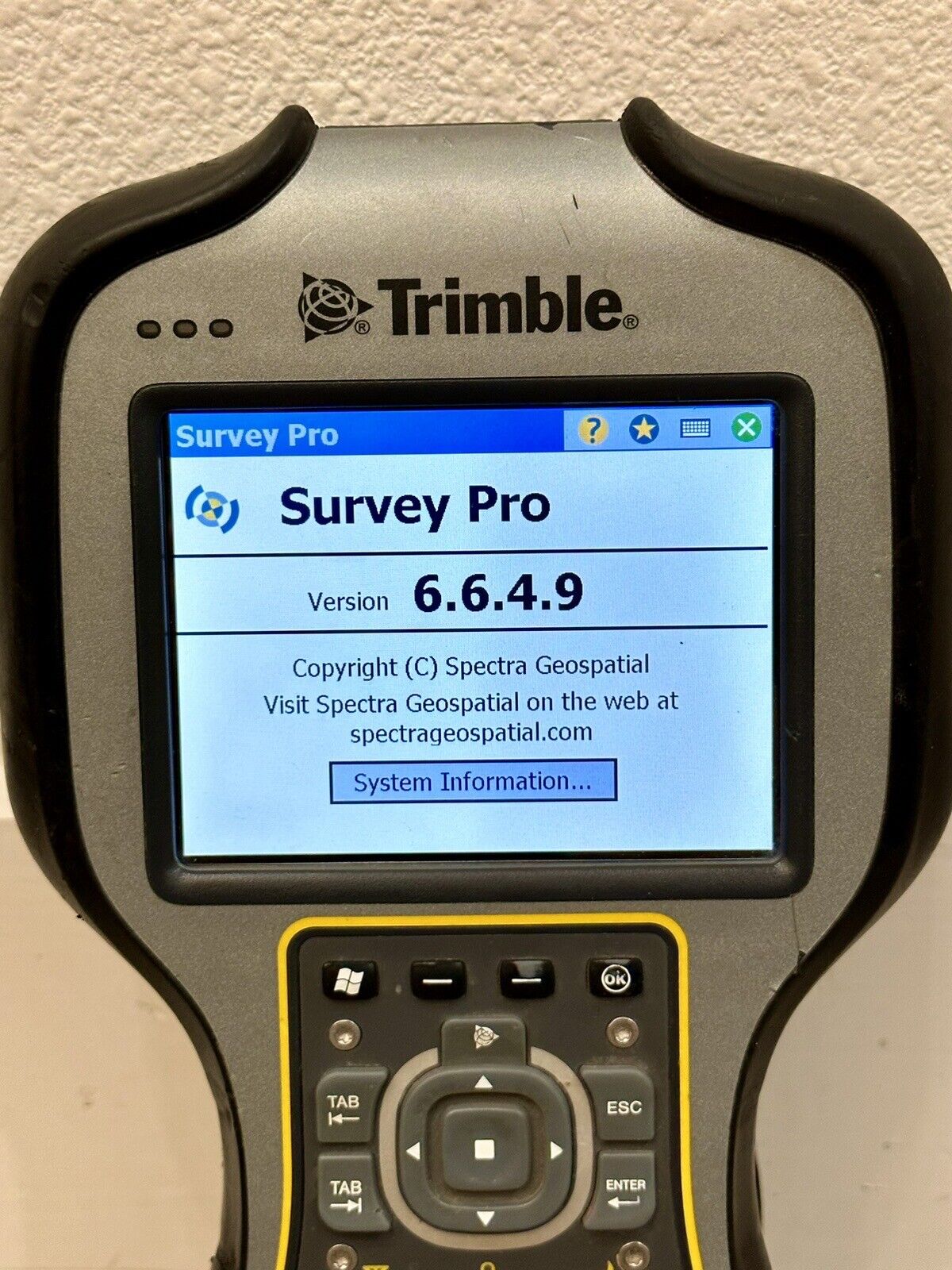 Trimble TSC3 with Survey Pro 6.6.4 (Standard, Pro, Robotics and GNSS enabled)