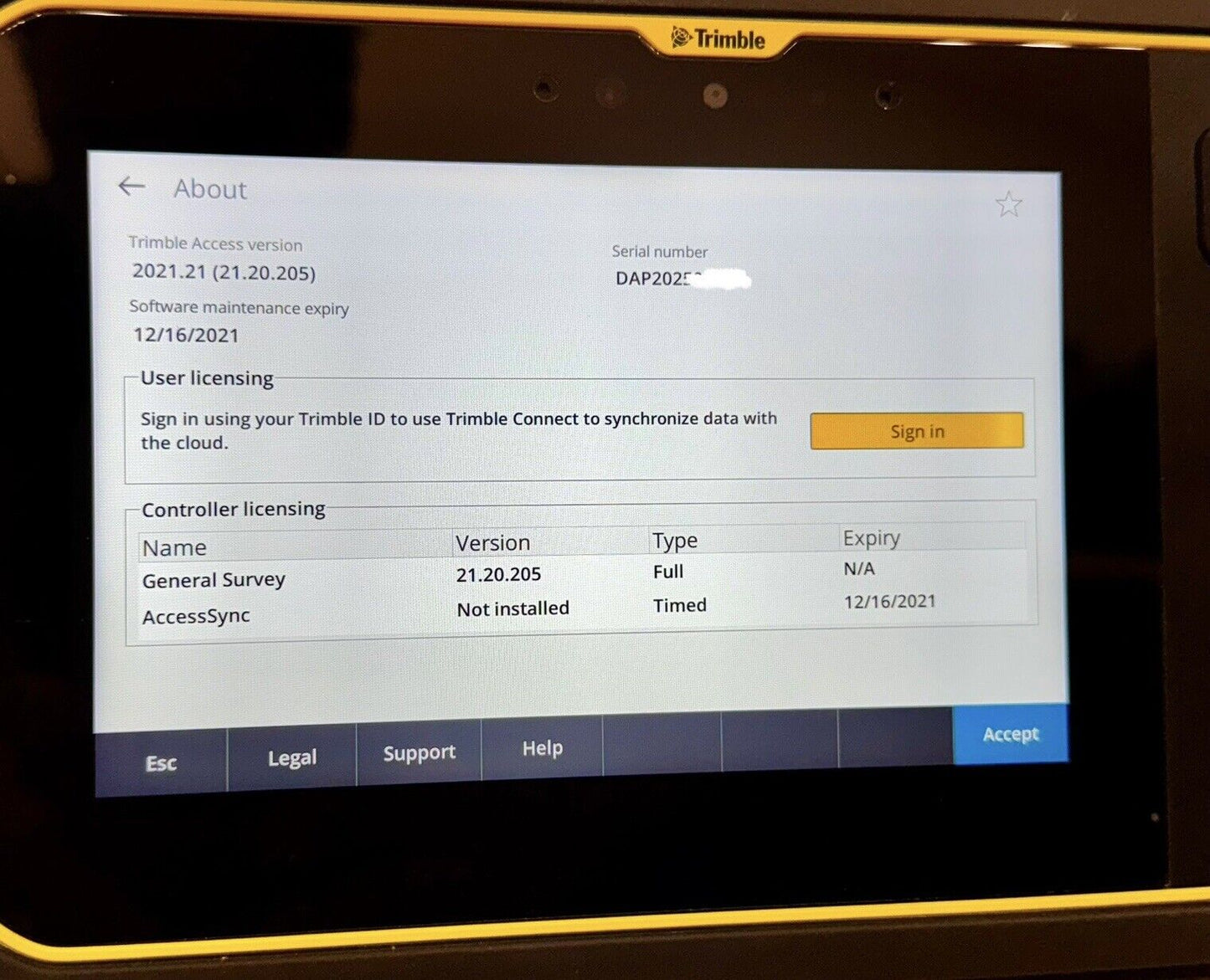 Trimble T7 Rugged Tablet w/ Trimble Access 2021.21 GPS GNSS Surveying RTK