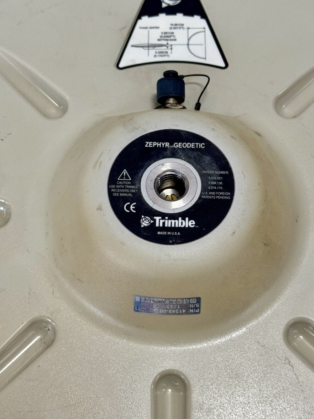 Trimble Zephyr Geodetic GPS GNSS L5 GLONASS Base Antenna P/N: 41249-00