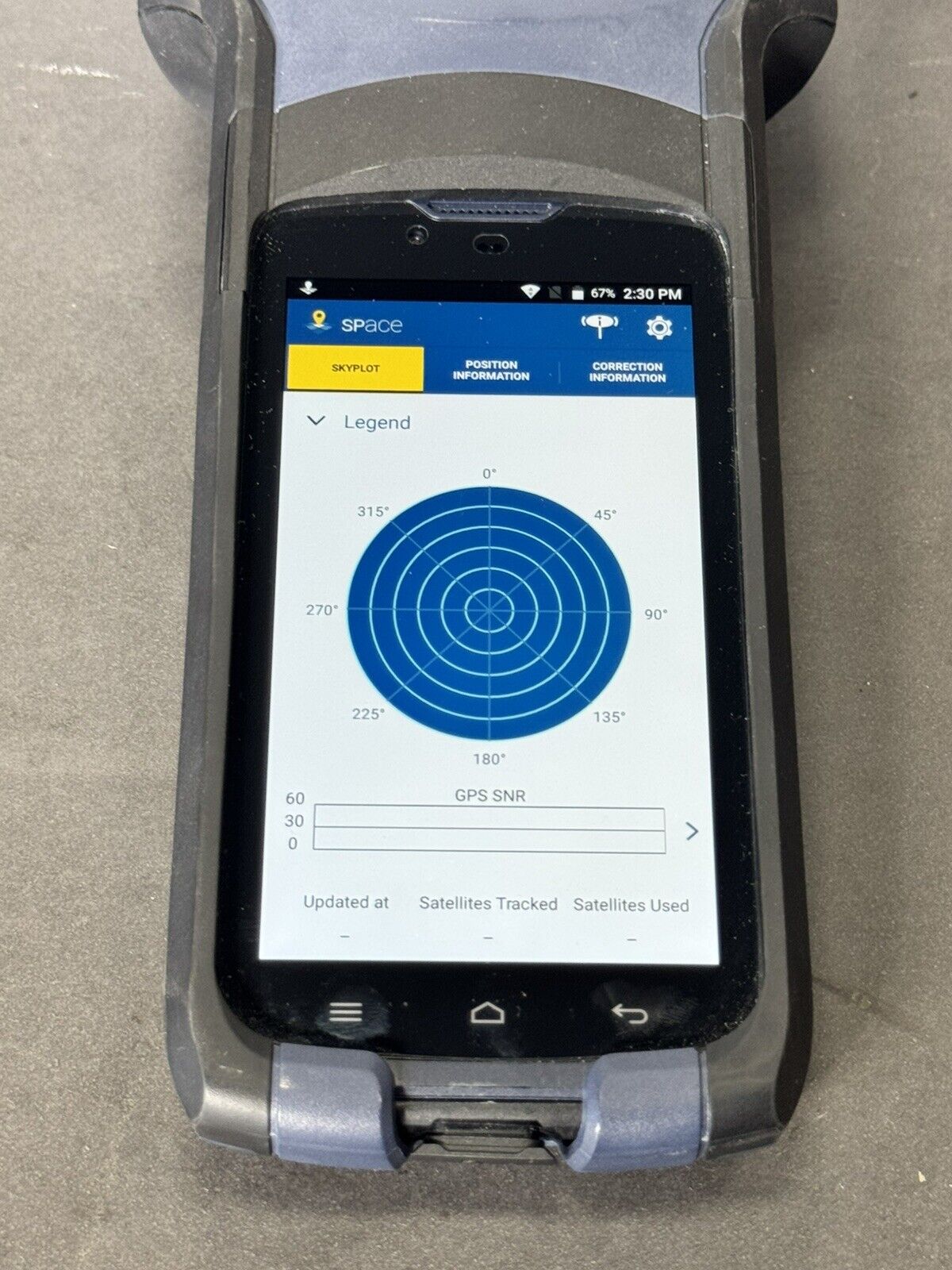 Spectra SP20 Data Collector GNSS w/ (7/2) Decimeter Accuracy Option Installed
