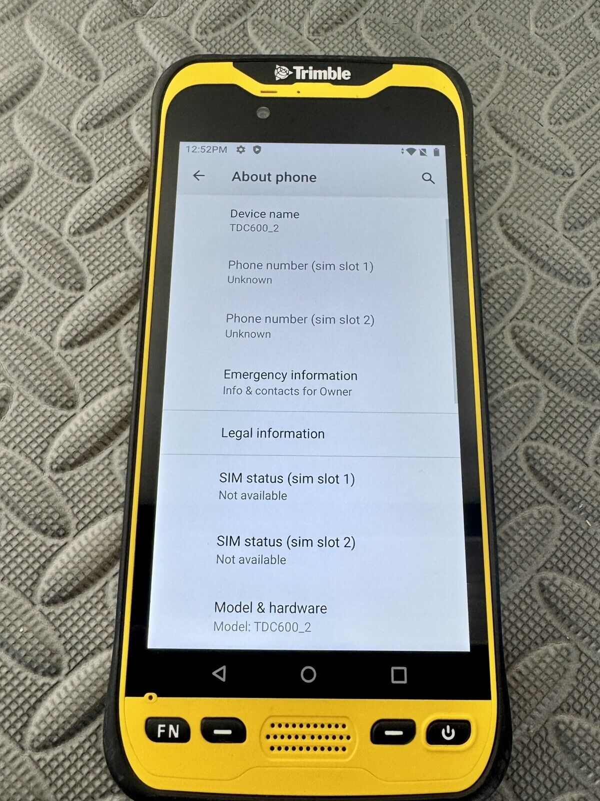 Trimble TDC600 Model 2 Data Collector TDC600-2 w/ Power Supply and Data Cable