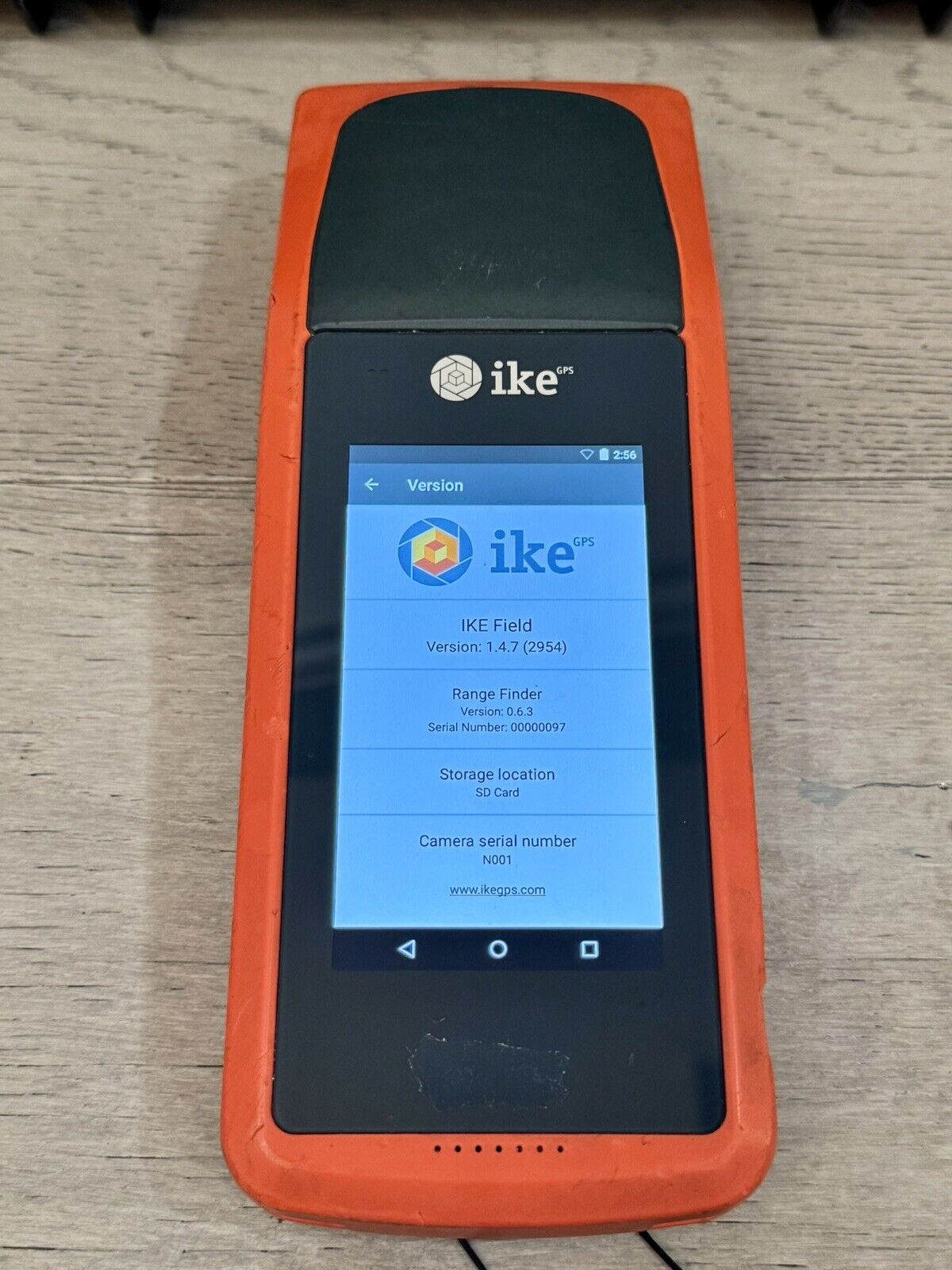 ike 4 GPS Data Collector with IKE Field 1.4.7 Installed ikeGPS Utility Measuring