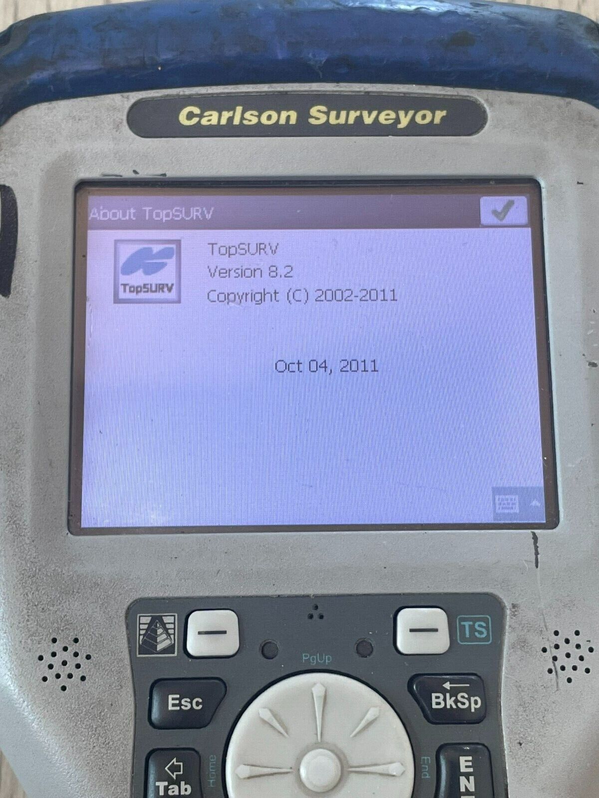 Carlson Surveyor Data Collector with TopSURV 8.2 Optical, GPS+ and GIS Enabled