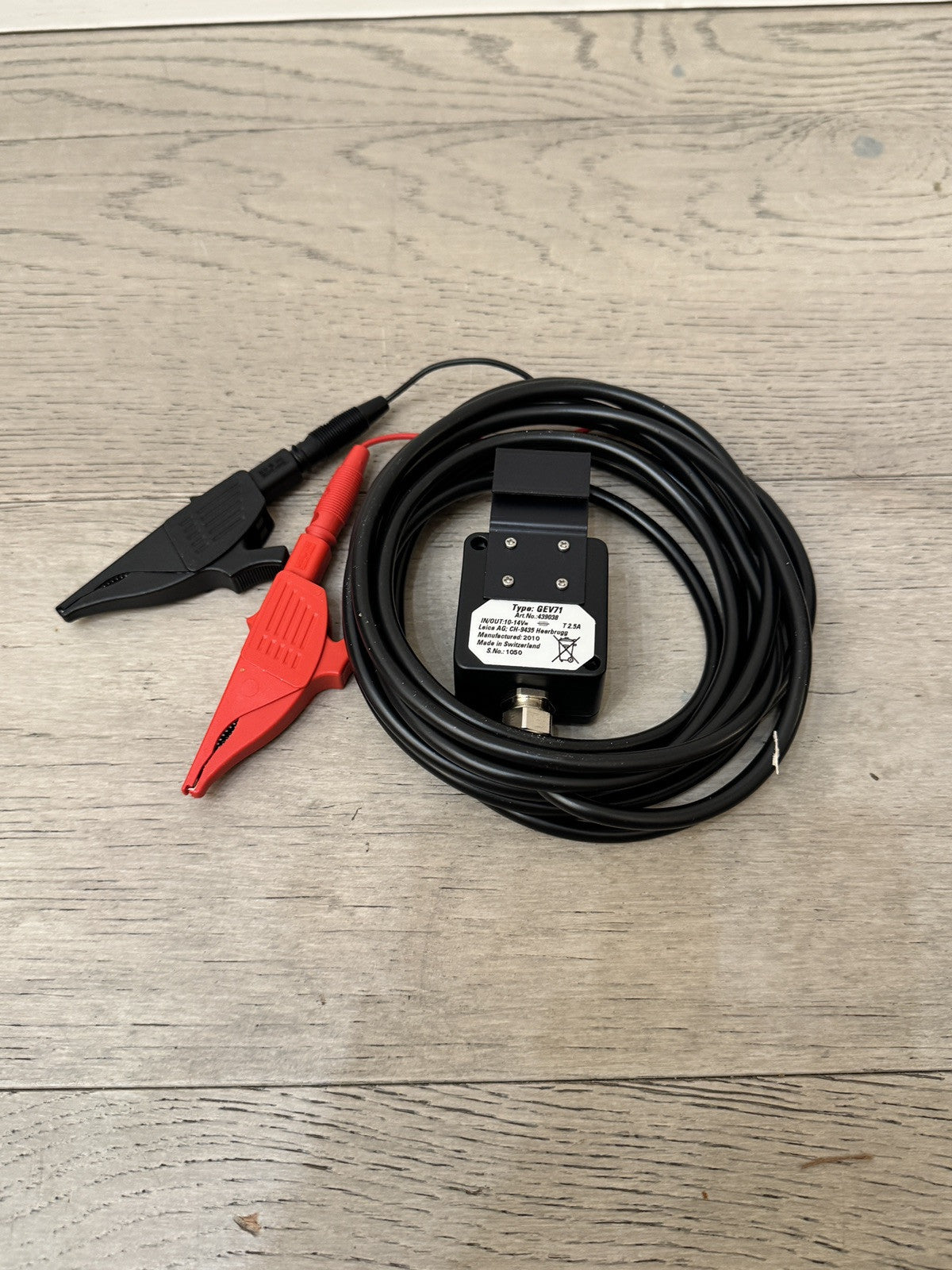 Leica GEV71 Car Battery Cable w/ Alligator Clips P/N: 439038
