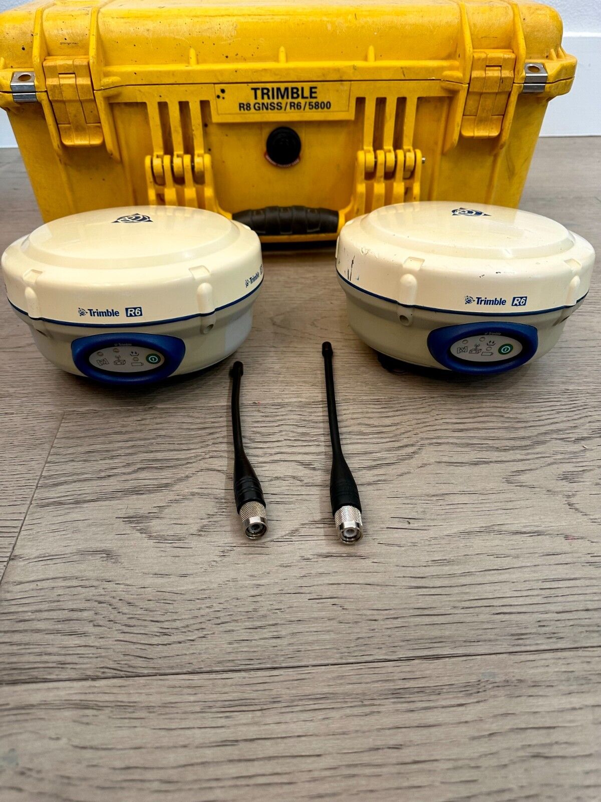 Trimble Dual R6 Model 2 Base & Rover RTK GPS GNSS GLONASS UHF Transmit Enabled